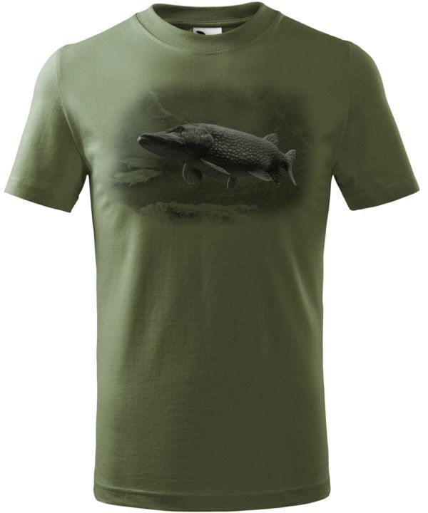 Gyermek póló csuka (közép khaki)