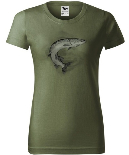 Női póló csuka (közép khaki)