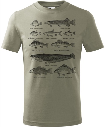 Gyermek póló sokhalas (világos khaki)